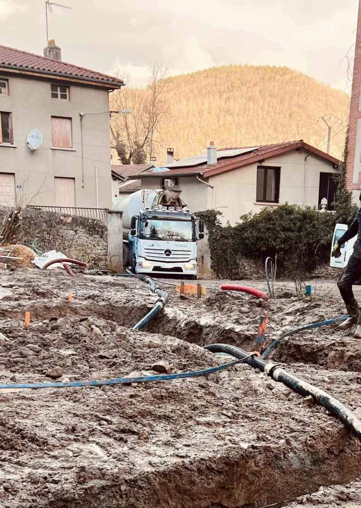 Réalisation fondations en béton Auvergne-Rhône-Alpes